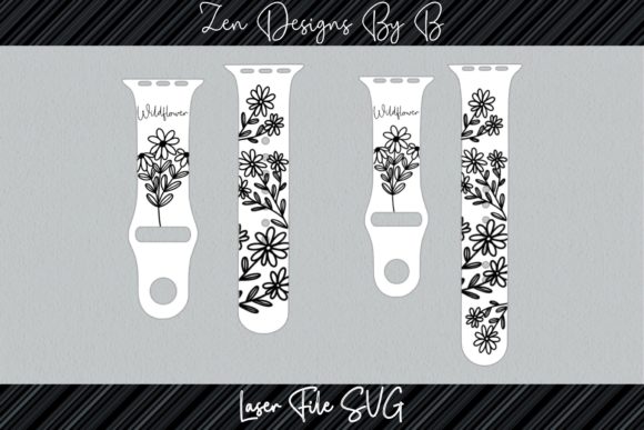 Download Wildflower Watch Band Engraving Graphic - Band Collection