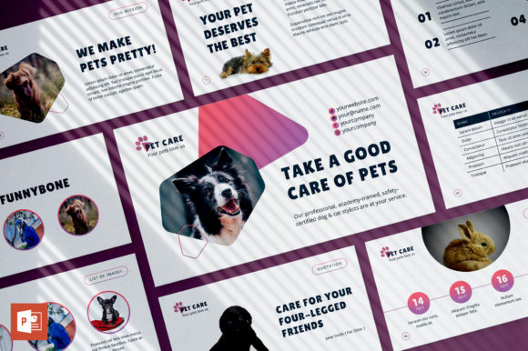 Download Pet Grooming Care PowerPoint Template - Powerpoint Collection