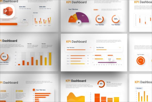 Download KPI Dashboard Report PowerPoint Template - Powerpoint Collection