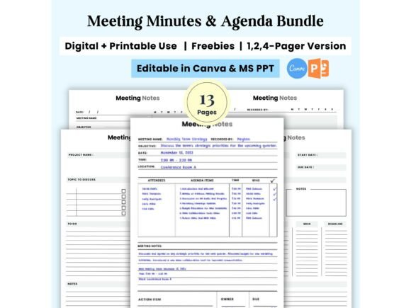 Download Editable Meeting Notes Template: Meeting - Note Collection