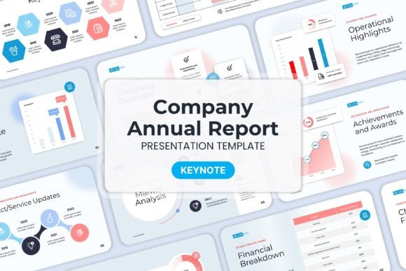 Download Company Annual Report - Keynote Template - Note Collection