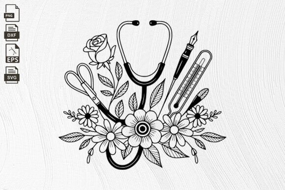 Download Medical Tools, Nurse, Floral Medical SVG - Medical Collection