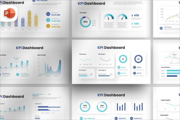 Download KPI Dashboard Chart PowerPoint Template - Powerpoint Collection