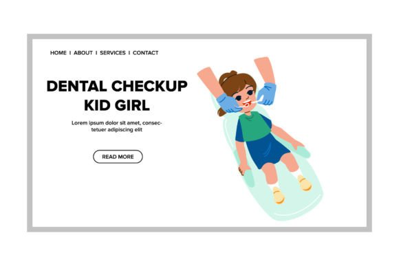 Download Dental Checkup Kid Girl Vector - Checkup Collection