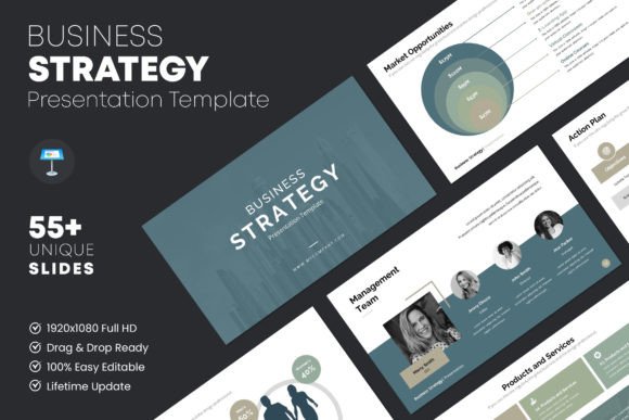 Download Business Strategy Keynote Template - Note Collection