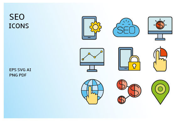 Download Web SEO Icons Vector Set - Premium Bundle