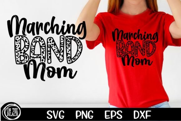 Download Marching Band Mom SVG Leopard Letters - Band Collection