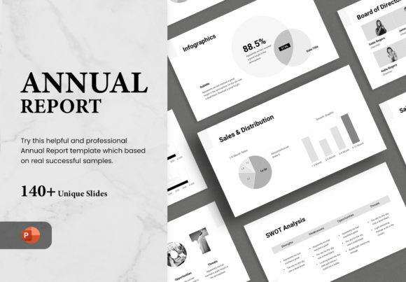 Download Annual Report -  PowerPoint Template - Powerpoint Collection